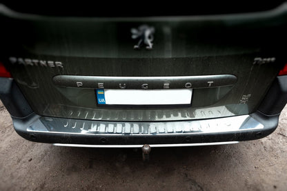 Rear Bumper Protector Carmos V2 Stainless Steel for Peugeot Partner Tepee 2008-2018 - image 3