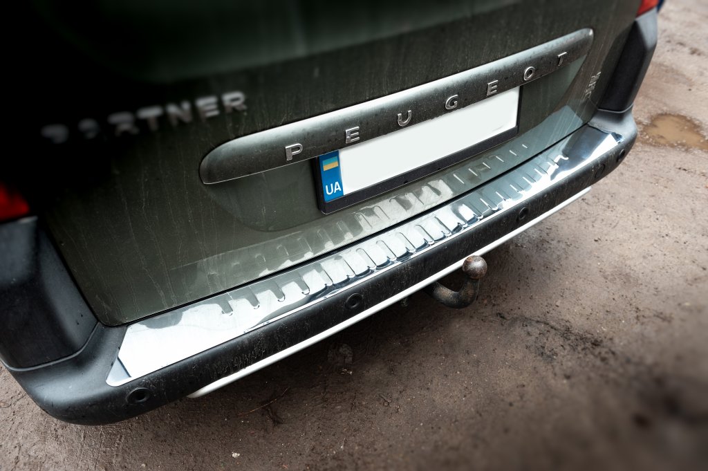 Rear Bumper Protector Carmos V2 Stainless Steel for Peugeot Partner Tepee 2008-2018 - image 2