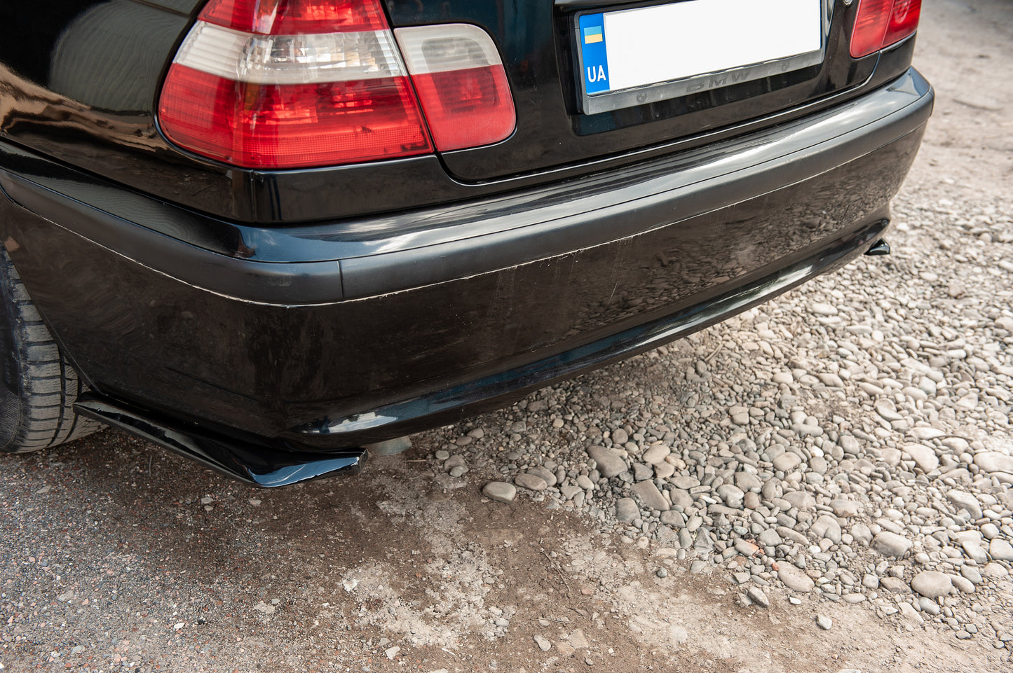 Universal Flap cover on the rear bumper DPT (ABS) (2pcs) (black gloss) - image 14