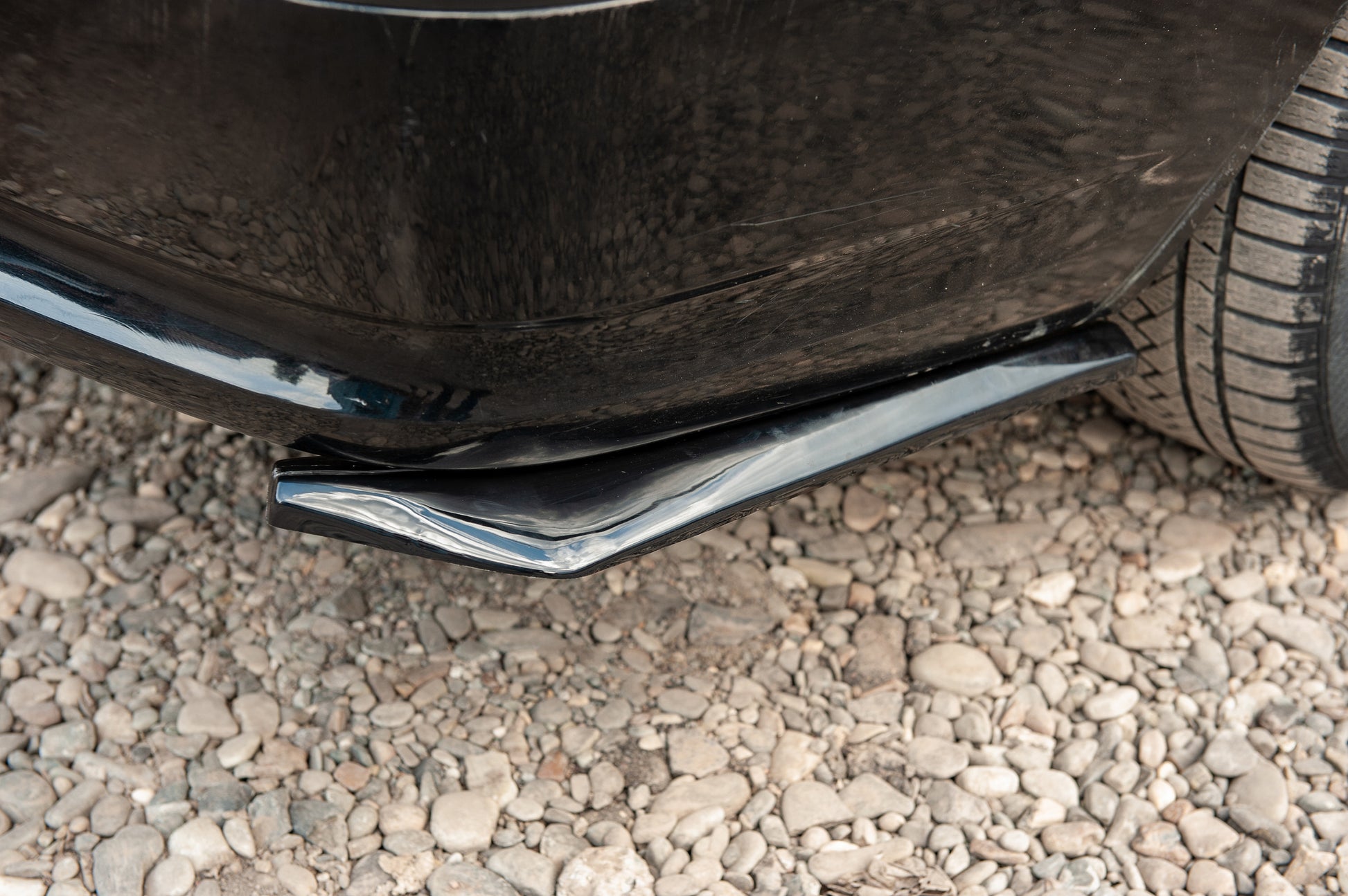 Flap trim for rear bumper DPT (ABS) (2pcs) (gloss black) for Volkswagen Caddy 2010-2015 - image 2