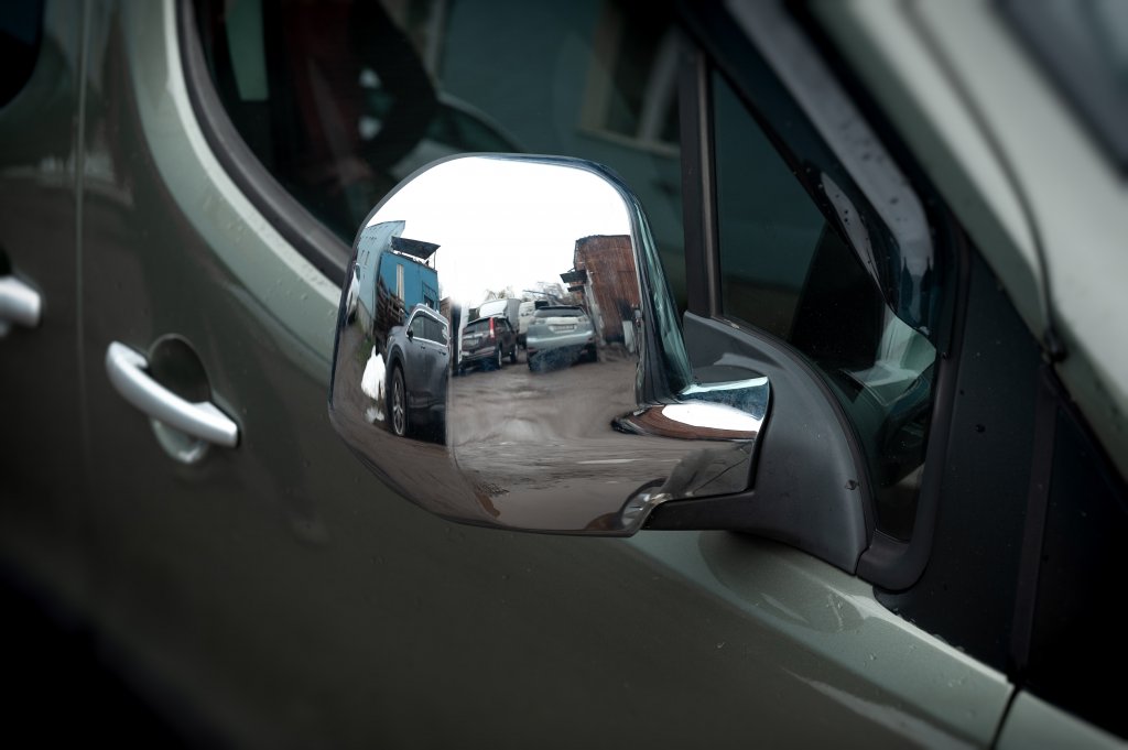 Mirror Covers (2 pcs, plastic) for Peugeot Partner Tepee 2008-2018 - image 1