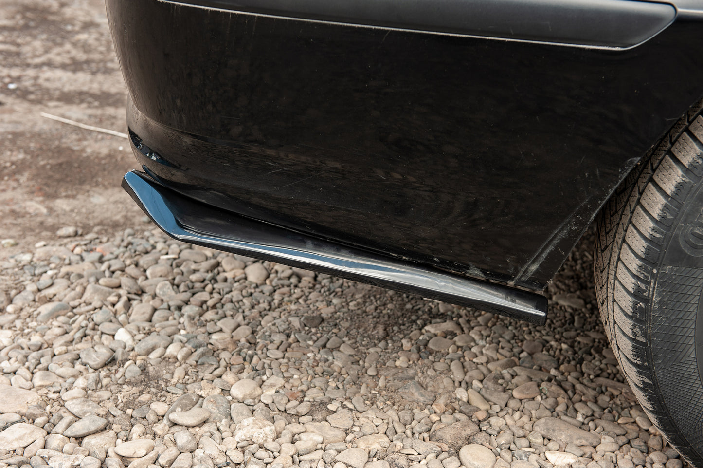 Flap trim for rear bumper DPT (ABS) (2pcs) (gloss black) for Volkswagen Caddy 2010-2015 - image 3