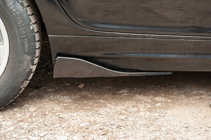 Universal Flap Side Skirt Extensions Type-B (2 pcs, Gloss Black, ABS Plastic) - image 1