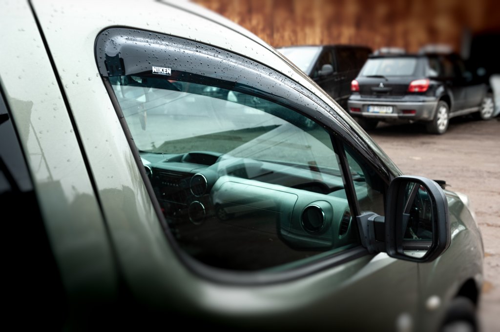 Window Deflectors (2 pcs, Niken) for Peugeot Partner Tepee 2008-2018 - image 1