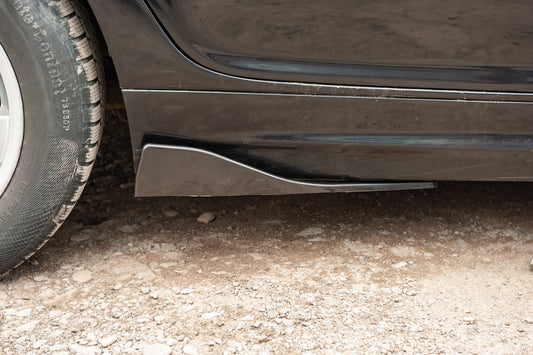 Universal Flap Side Skirt Extensions Type-B (2 pcs, Gloss Black, ABS Plastic) - image 1