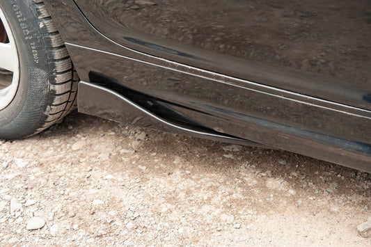 Universal Flap Side Skirt Extensions Type-B (2 pcs, Gloss Black, ABS Plastic) - image 2