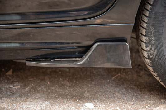 Universal Flap side sills type-D (2 pcs, gloss black, ABS plastic) - image 1