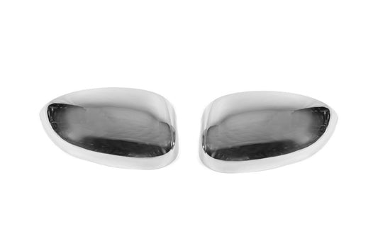 Covers for mirrors (2 pcs, stainless steel, Carmos) for Fiat 500/500L - image 1