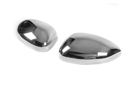 Covers for mirrors (2 pcs, stainless steel, Carmos) for Fiat 500/500L - image 2