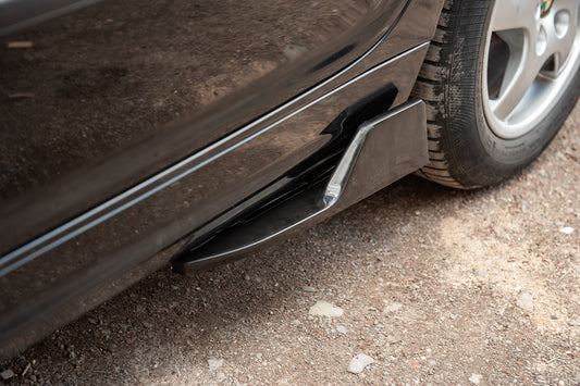 Universal Flap Side Skirt Extensions Type-D (2 pcs, Gloss Black, ABS Plastic) - image 2