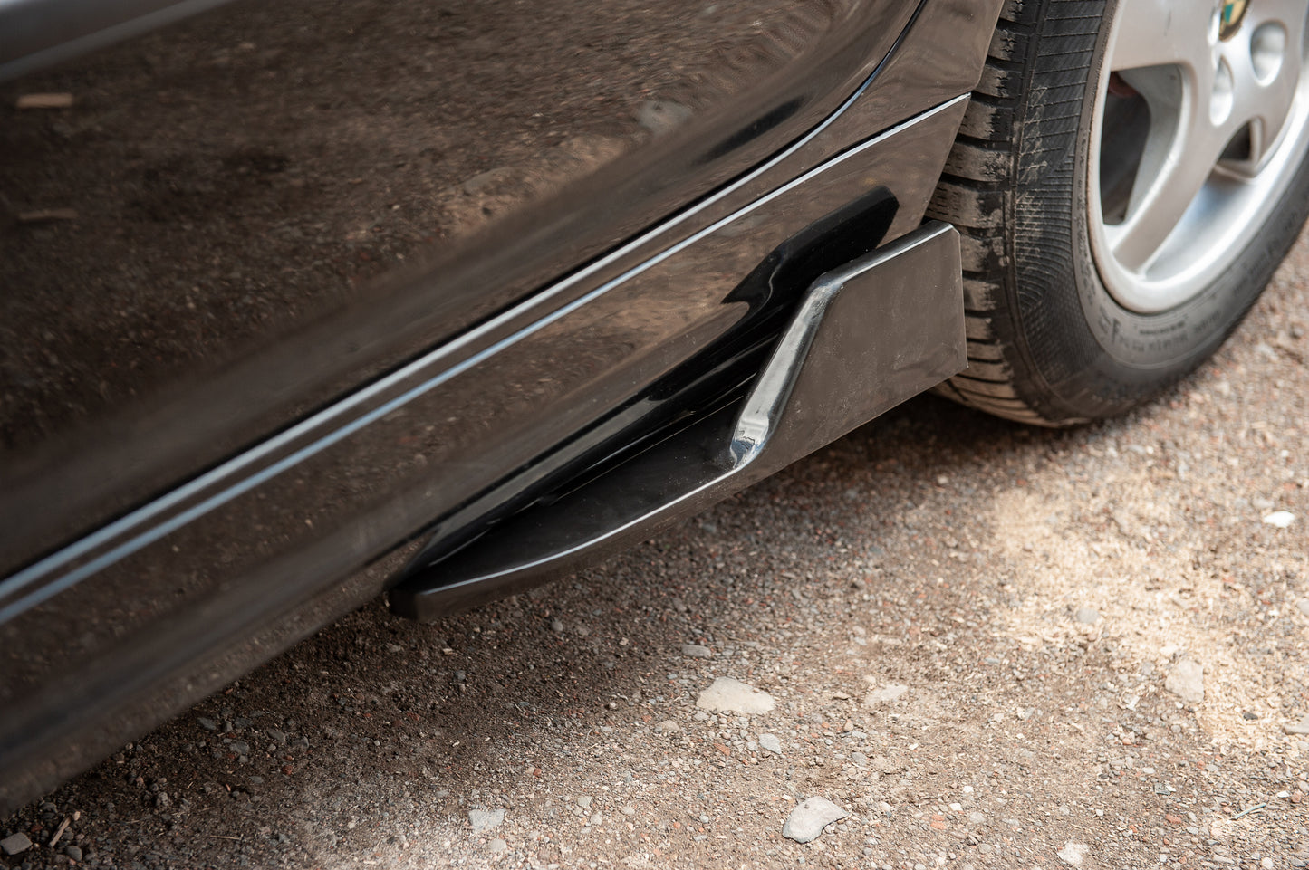 Universal Flap Side Skirt Extensions Type-D (2 pcs, Gloss Black, ABS Plastic) - image 2