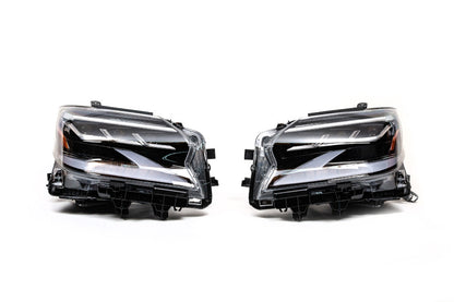 Front headlights in 2021-2023 design (2 pcs, Full LED, with AFS) for Lexus GX460 2009-2023 - image 6