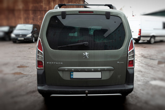 Chrome Tail Light Covers Corner Type (2pcs, Plastic) for Peugeot Partner Tepee 2008-2018 - image 2