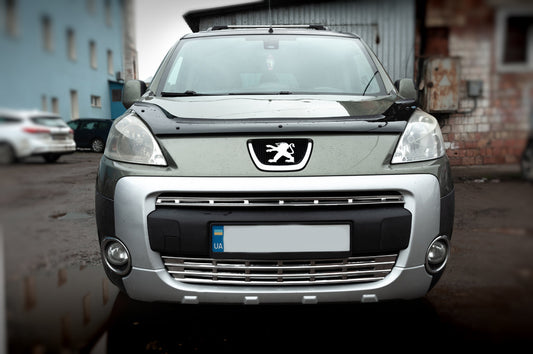 Lining on the grille (2., stainless steel.) for Peugeot Partner Tepee 2008-2018 - image 1