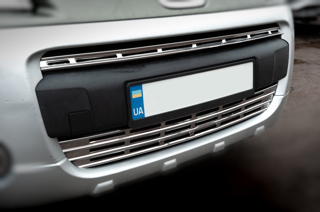 Chrome Grille Covers (2 pcs, Stainless Steel) for Citroen Berlingo 2008-2018 - image 1