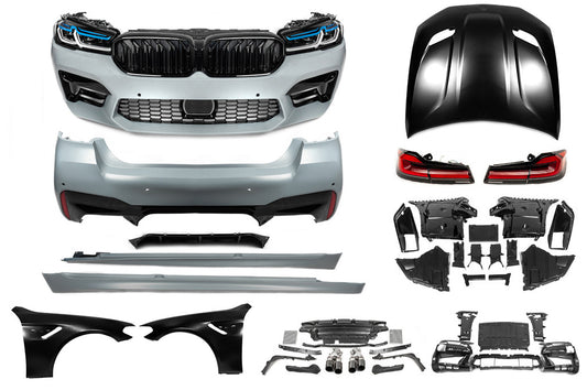 Restyling kit with hood and wings (for M5 Competition 2021) for BMW 5 Series G30/31 2017-2023 - image 2
