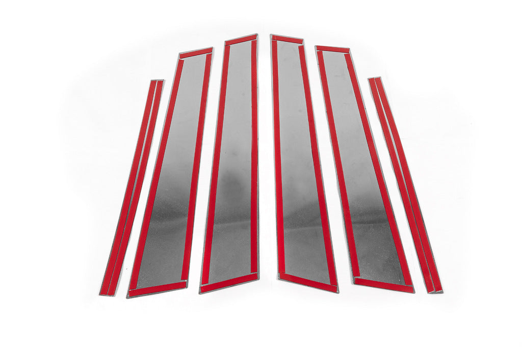 Overlays on the door posts (6 pcs., stainless steel) for Volkswagen Golf 6 - image 3