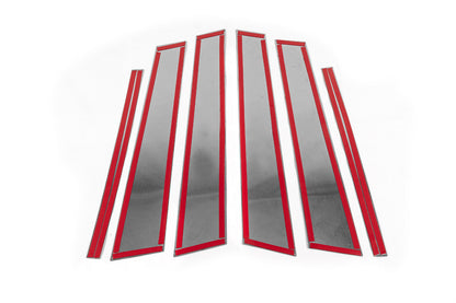 Overlays on the door posts (6 pcs., stainless steel) for Volkswagen Golf 6 - image 3
