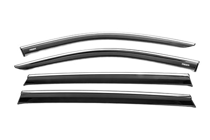 Window deflectors with chrome trim (4 pcs, Niken) for Skywell ET5/Skyworth EV6 2021- - image 2
