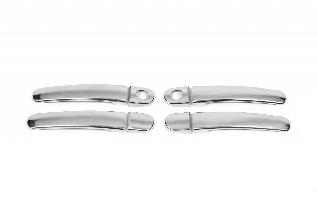 Chrome Door Handle Covers (4 pcs, Stainless Steel) for Skoda Octavia II A5 2006-2010 - image 2