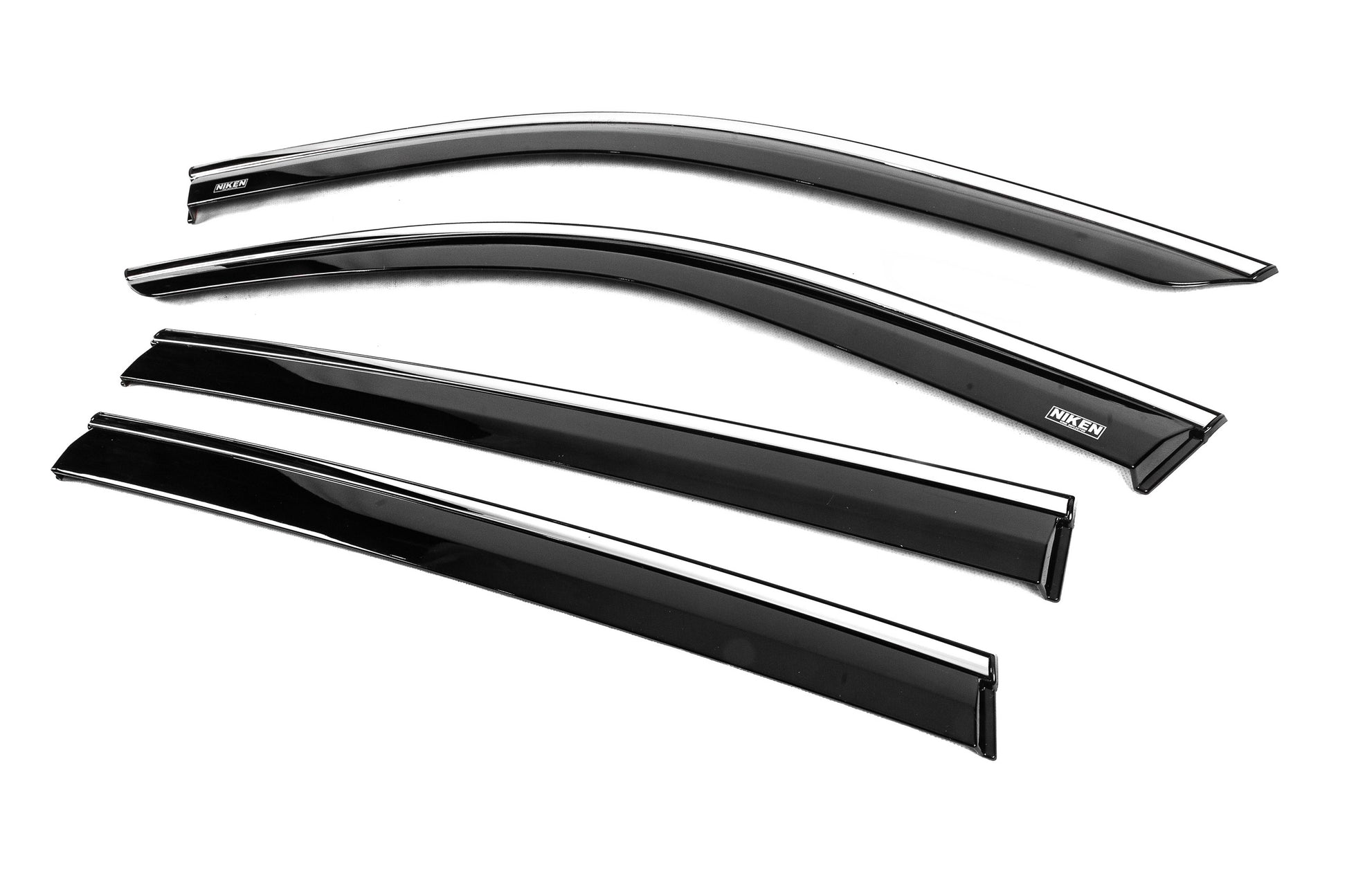 Window deflectors with chrome trim (4 pcs, Niken) for Skywell ET5/Skyworth EV6 2021- - image 3