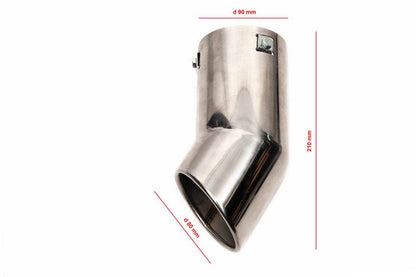 Silencer attachment (stainless) for Toyota Land Cruiser Prado 150 - Reelken Auto