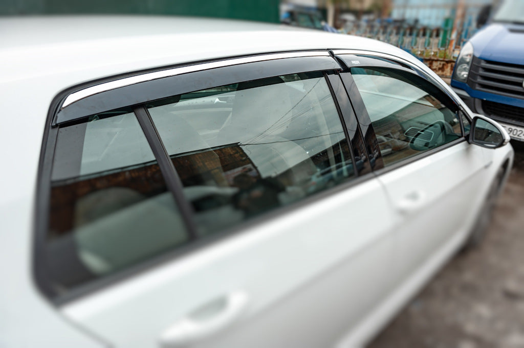 Window Deflectors with Chrome Trim HB (4 pcs, Niken) for Volkswagen Golf 7/E-Golf 2012-2020 - image 2