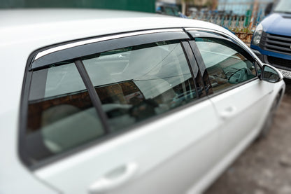 Window Deflectors with Chrome Trim HB (4 pcs, Niken) for Volkswagen Golf 7/E-Golf 2012-2020 - image 2