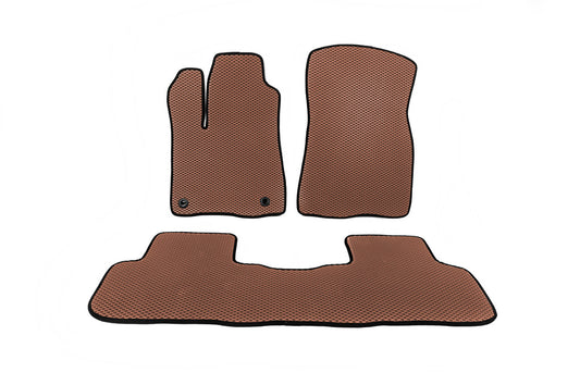 EVA Floor Mats (2 Rows, Brown) for Toyota Highlander 2013-2019 - image 1