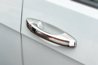 Chrome Door Handle Covers (4 pcs, Stainless Steel) for Seat Leon 2013-2020 - image 1