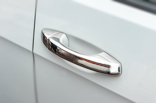 Chrome Door Handle Covers (4 pcs, Stainless Steel) for Seat Leon 2013-2020 - image 1