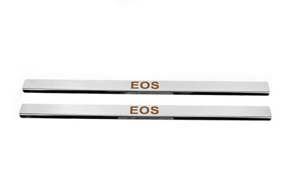 Door Sill Cover Carmos (2 pcs, Stainless Steel) for Volkswagen EOS 2006-2011 - image 1