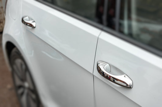 Pads on handles (4-piece, stainless steel) for Volkswagen Golf 7/E-Golf - image 1