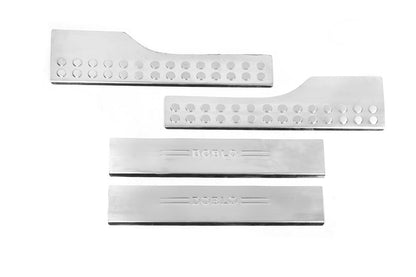 Carmos Interior Door Sill Covers Stainless Steel for Fiat Doblo II 2010-2022 - image 3