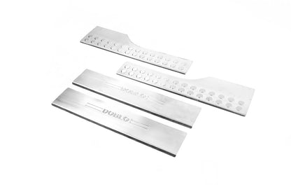 Carmos Interior Door Sill Covers Stainless Steel for Fiat Doblo II 2010-2022 - image 4