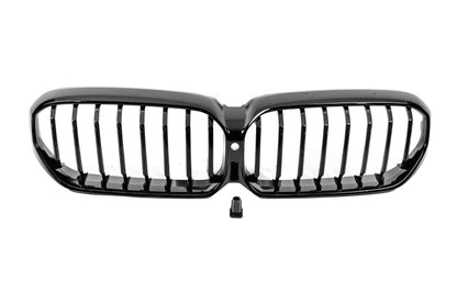 Kidney Grilles 1 Bar (2021+, Gloss Black) for BMW 5 Series G30/G31 2017-2023 - image 3