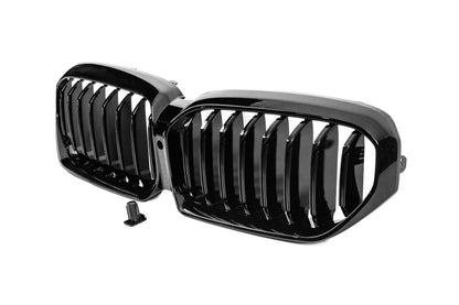Kidney Grilles 1 Bar (2021+, Gloss Black) for BMW 5 Series G30/G31 2017-2023 - image 4