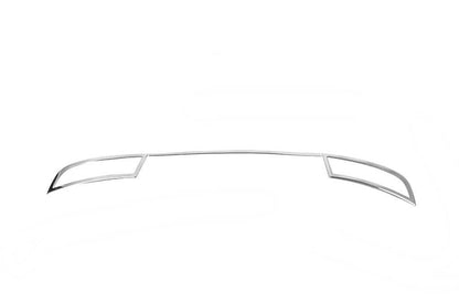 Covers on the end of the Carmos bumper (3 pcs., stainless steel) for Skoda Superb 2015-2024 - Reelken Auto