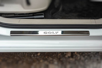 Door sills OmsaLine V2 (4 pcs, stainless steel) for Volkswagen Golf 7/E-Golf - Reelken Auto