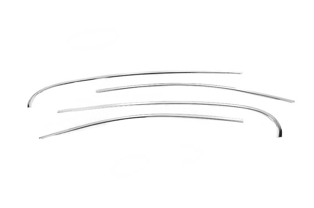The upper trim (4 piece, stainless steel) for Renault Fluence 2009-2016 - Reelken Auto