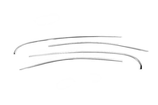 The upper trim (4 piece, stainless steel) for Renault Fluence 2009-2016 - Reelken Auto