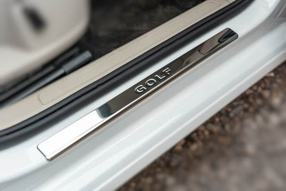 Door sills OmsaLine V2 (4 pcs, stainless steel) for Volkswagen Golf 7/E-Golf - Reelken Auto