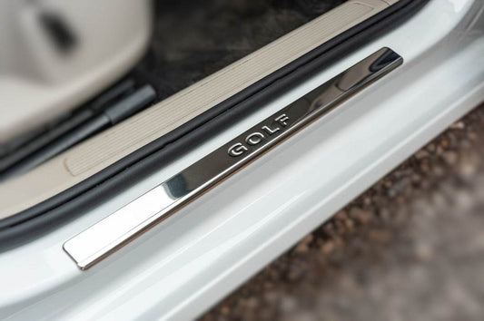Door sills OmsaLine V2 (4 pcs, stainless steel) for Volkswagen Golf 7/E-Golf - Reelken Auto