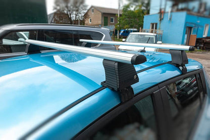 Car carrier for a smooth roof (chrome, pair) for Nissan Leaf 2010-2017 - Reelken Auto