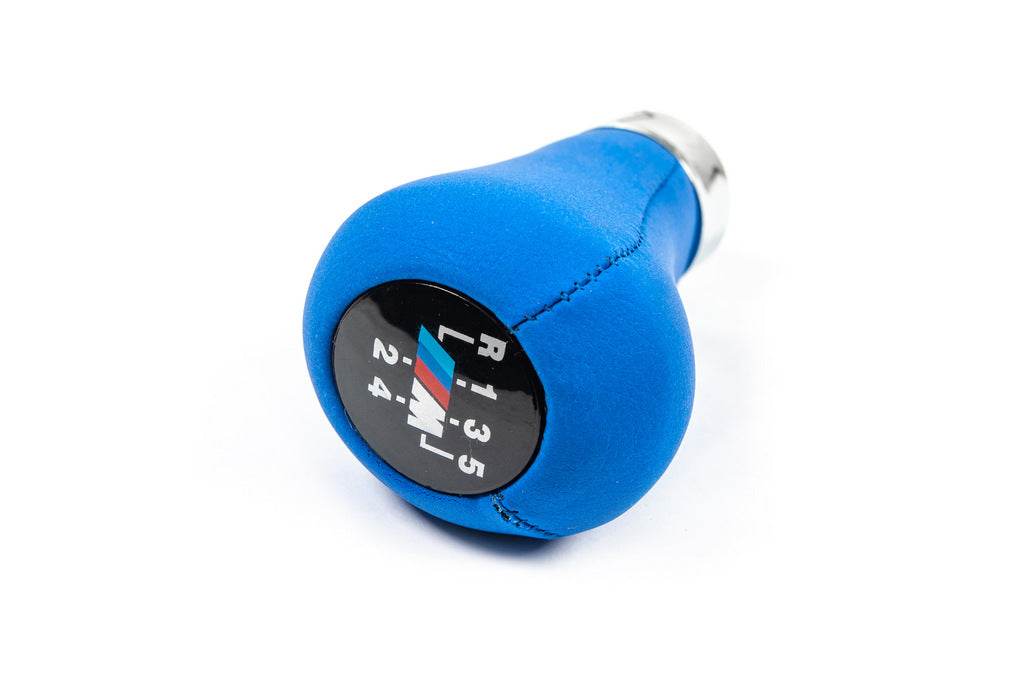 OEM gear knob (leatherette, blue smooth) for BMW 5 series E-34 1988-1995 - Reelken Auto
