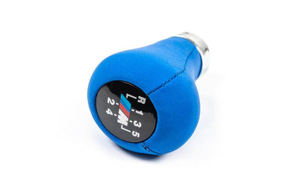 OEM gear knob (leatherette, blue smooth) for BMW 5 series E-34 1988-1995 - Reelken Auto