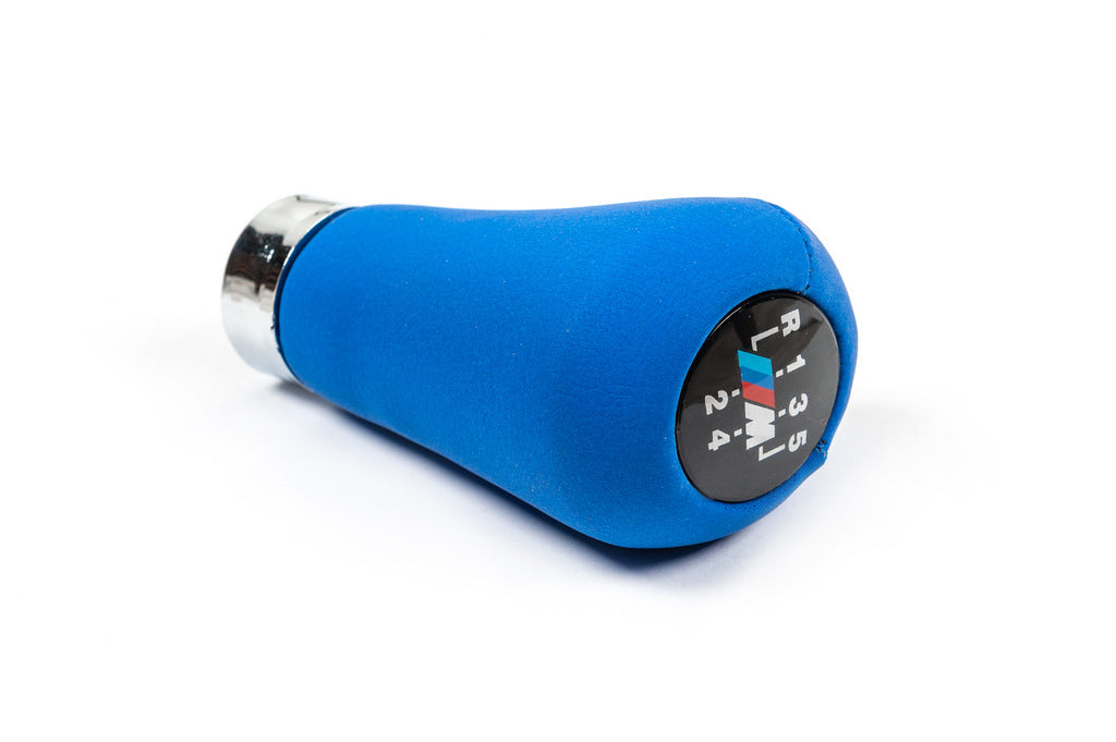 Gear Shift Knob OEM (leatherette, blue smooth) for BMW 5 Series E34 1988-1995 - image 1