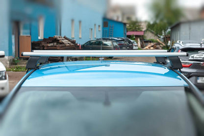 Car carrier for a smooth roof (chrome, pair) for Nissan Leaf 2010-2017 - Reelken Auto