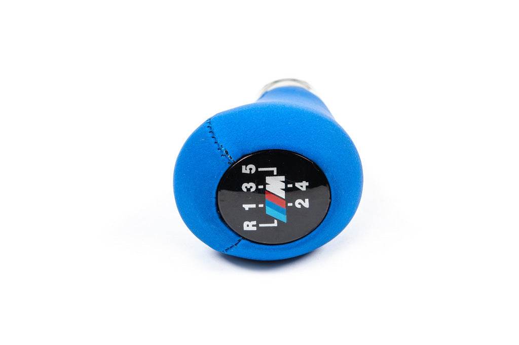 OEM gear knob (leatherette, blue smooth) for BMW 5 series E-34 1988-1995 - Reelken Auto