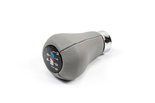 Gear Shift Knob OEM (leatherette, smooth gray) for BMW 5 Series E34 1988-1995 - image 1